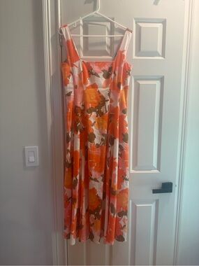 Joie Orange Floral Maxi Dress
